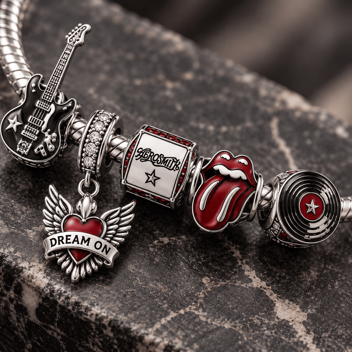AER Silver Charm Bracelet Set PTT