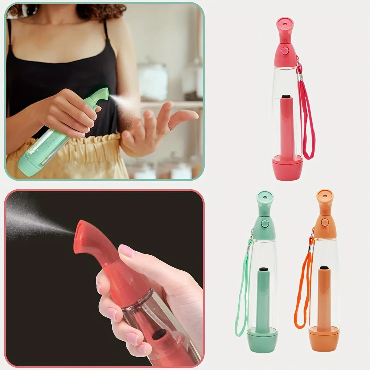 1pc Mini Reusable Spray Bottle - Clear, Ideal for Cosmetics and Water Mists, Refilled Spray Bottle,Ergonomic Spray Design